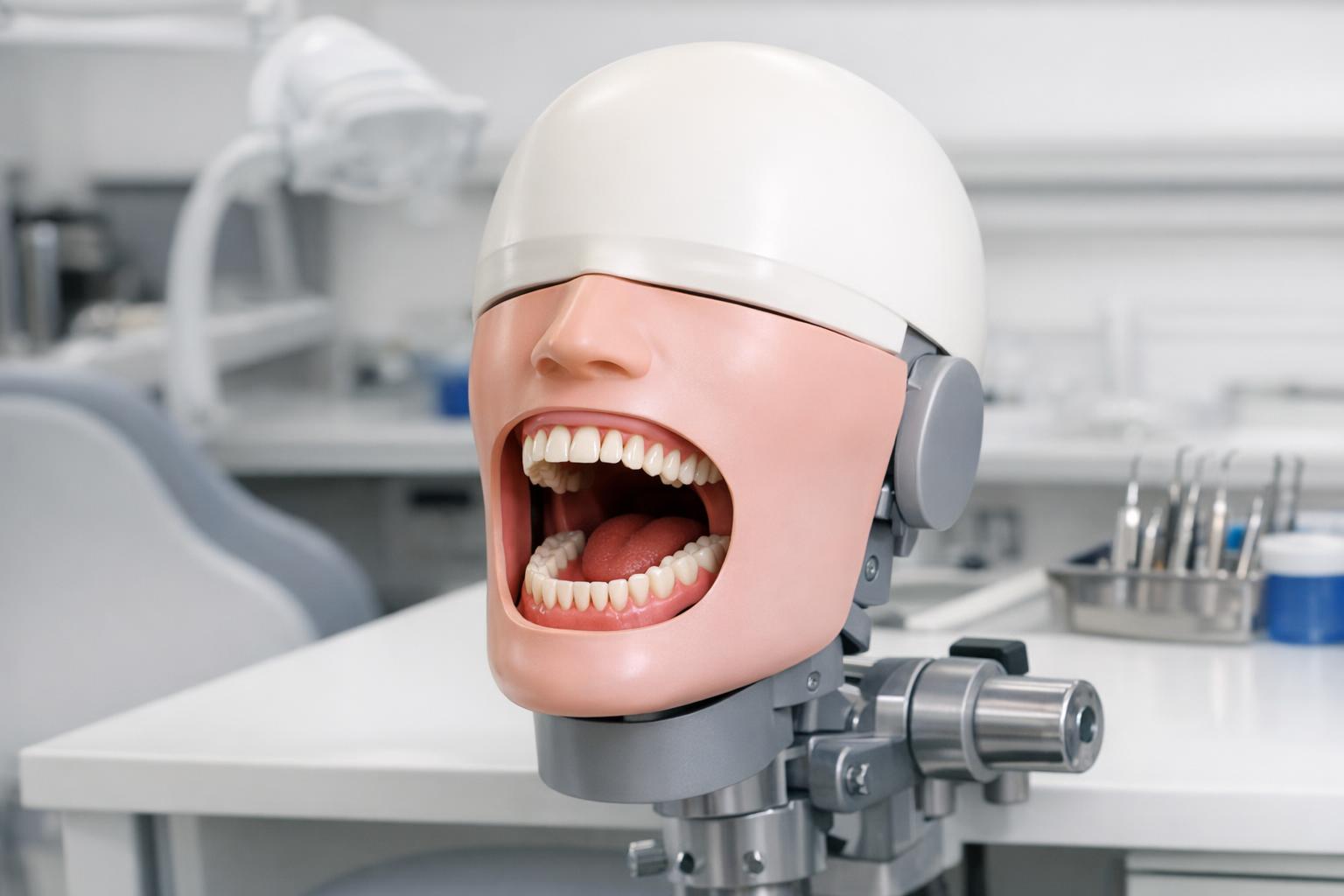 Zdjęcie modelu stomatologicznego używanego podczas ćwiczeń w pracowni